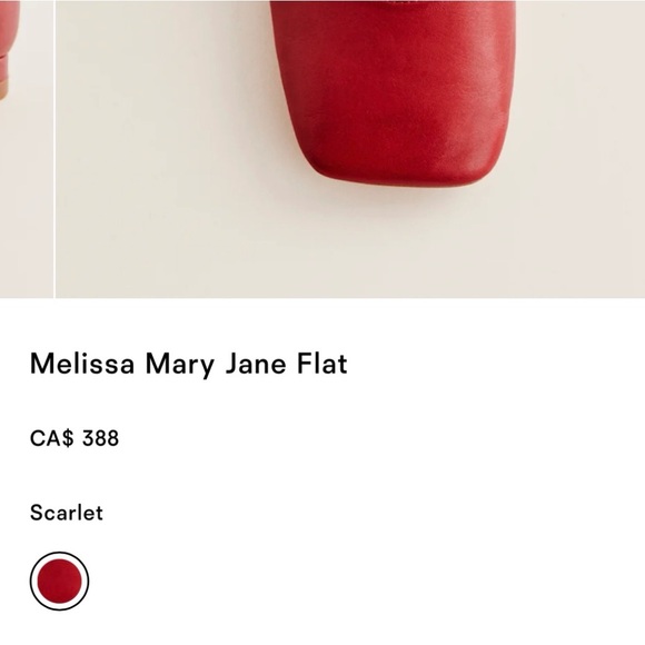 Reformation Red Mary Jane Flats - Picture 7 of 7